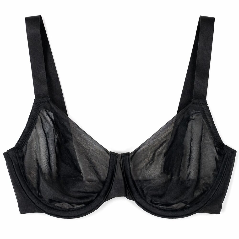 SKIMS No Show Unlined Demi Bra in Onyx (black)